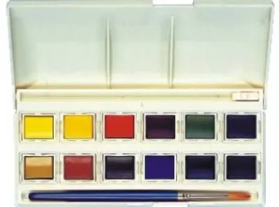 DALER ROWNEY SULU BOYA AQUAFINE SET CEP 12 Lİ YARIM BOY PLASTİK KUTU 131900000