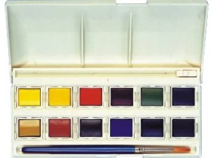 DALER ROWNEY SULU BOYA AQUAFINE SET CEP 12 Lİ YARIM BOY PLASTİK KUTU 131900000