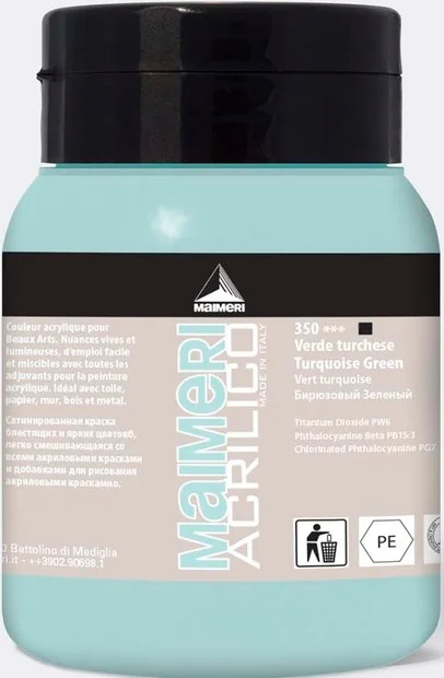MAIMERI AKRİLİK BOYA ACRILICO SERİSİ 500 ML TURQUOISE GREEN 934350