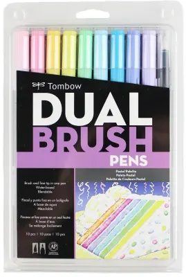 TOMBOW AB-T DUAL BRUSH PEN GRAFİK KALEMİ  SETİ 10 RENK PASTEL T-AB-T-10CPA