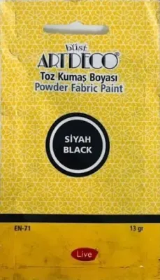 ARTDECO KUMAŞ BOYASI TOZ 13 GR TOZ SİYAH Y-010T-1118