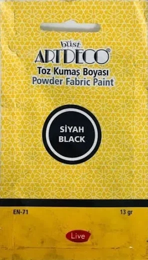 ARTDECO KUMAŞ BOYASI TOZ 13 GR TOZ SİYAH Y-010T-1118