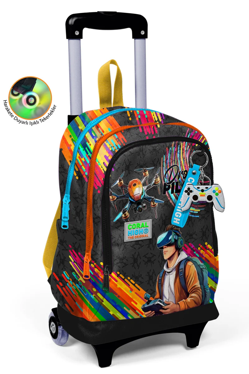 CORAL HIGH SIRT ÇANTA ÇEKÇEKLİ IŞIKLI TEKERLEK 23980