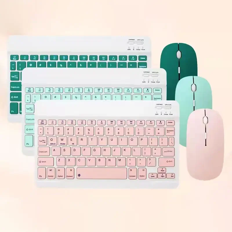 TAROS BLUETOOTH KEYBOARD MOUSE SET PEMBE 7427