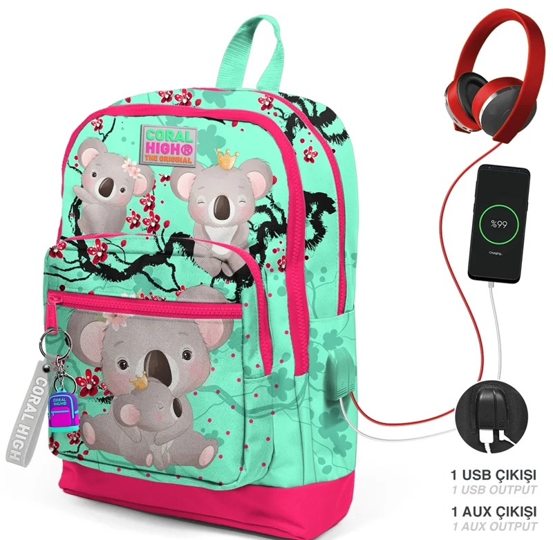 CORAL HIGH SIRT ÇANTA (USB+AUX SOKETLİ) 23813
