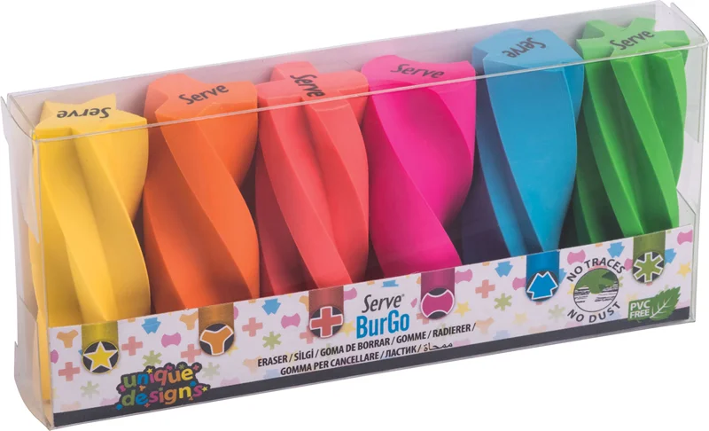 SERVE SİLGİ BURGO SET 6 LI FOSFORLU PET SV-BURGOP6FR