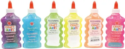 CRAFT AND ARTS YAPIŞTIRICI SİMLİ GLITTER GLUE 177 ML LAZER RENKLİ 24 LÜ XD24177-2