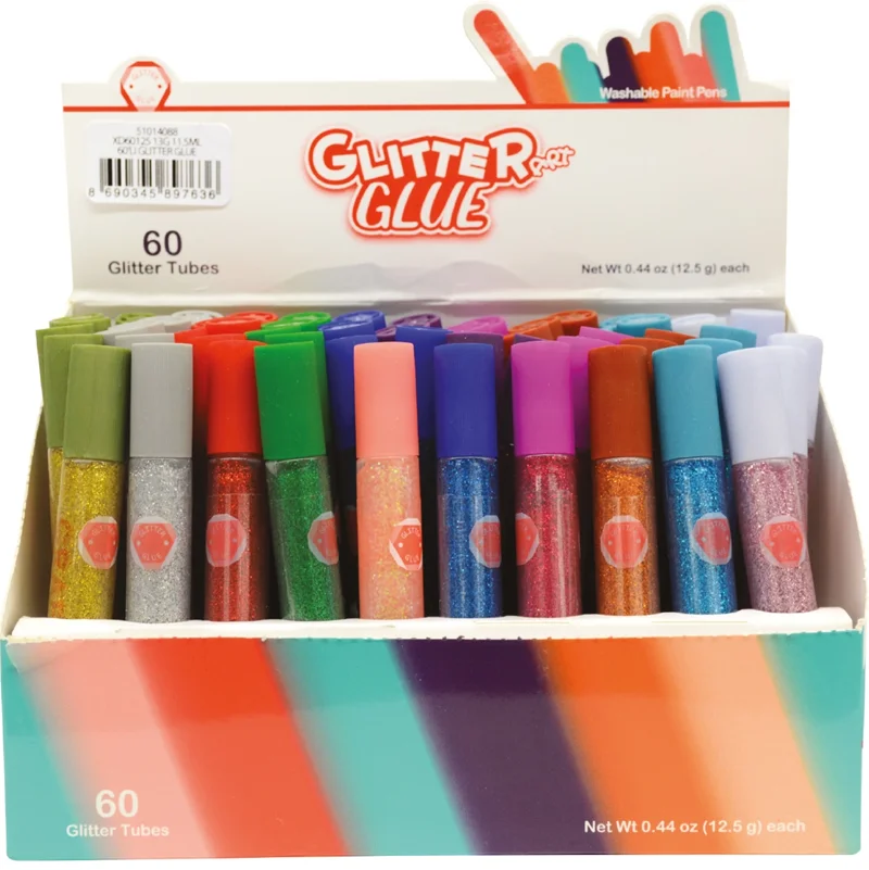 CRAFT AND ARTS YAPIŞTIRICI SİMLİ GLITTER GLUE 11.5 ML 60 LI XD60125