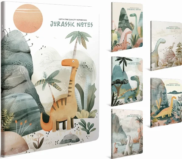 GIPTA DEFTER JURASSIC NOTES 17x24 DİKİŞLİ KARTON KAPAK 60 YP KARELİ 7583