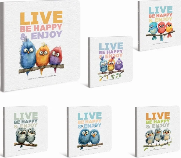 GIPTA DEFTER BIRDS 9x14 DİKİŞLİ KARTON KAPAK 60 ÇİZGİLİ 7593