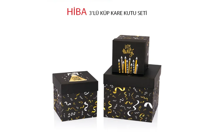 GIPTA KUTU SETİ 3 LÜ KÜP KARE HİBA BX28240