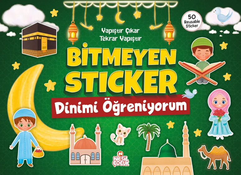 NESİL ÇOCUK - BİTMEYEN STICKER DİNİMİ ÖĞRENİYORUM (50 ÇIKARTMA)