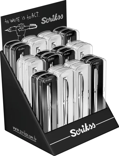 SCRIKSS ROLLER KALEM 78M KRİSTAL KUTU 24 LÜ STAND