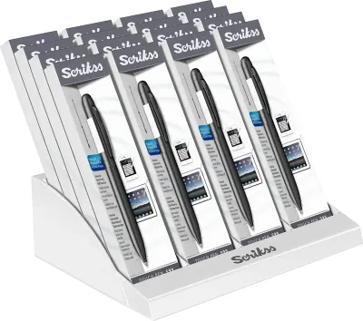 SCRIKSS TÜKENMEZ KALEM TOUCH PEN 599 STYLUS 16 LI STAND MAT SİYAH