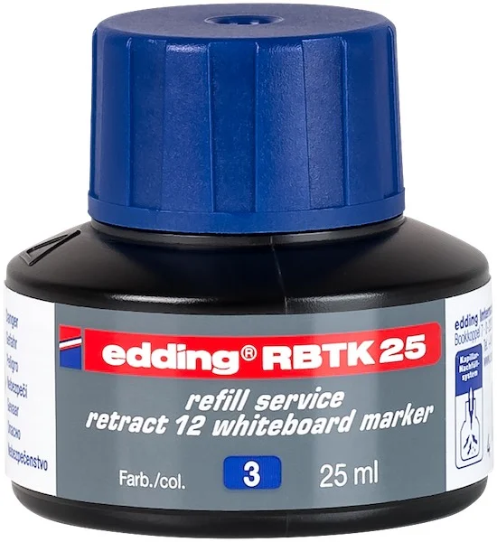 EDDING BEYAZ TAHTA MÜREKKEBİ 25 ML RETRACT RBTK-25 KIRMIZI