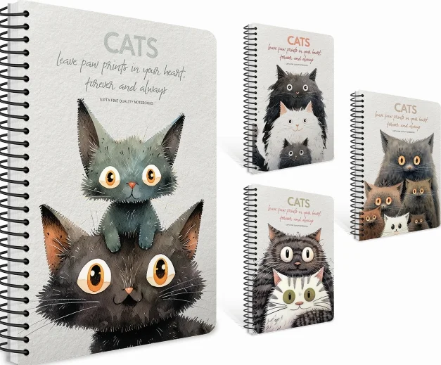 GIPTA DEFTER CATS A6 SPİRALLİ PRESSBOARD KAPAK 80 YP ÇİZGİLİ 7623