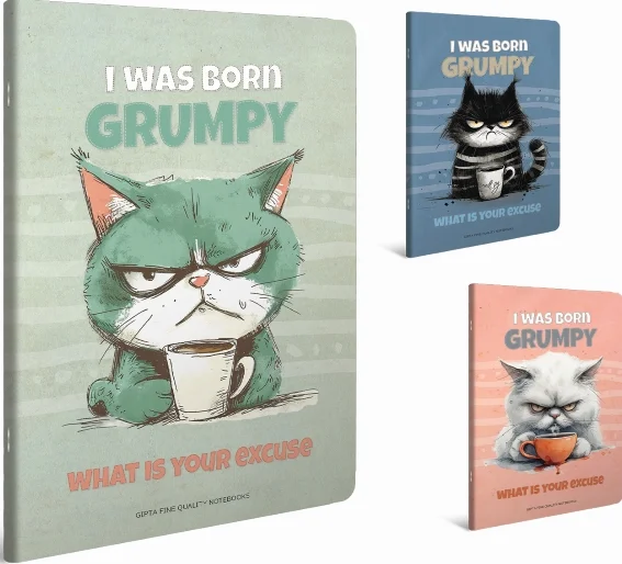GIPTA DEFTER GRUMPY NOTES 13x21 DİKİŞLİ KARTON KAPAK 60 ÇİZGİLİ 7597