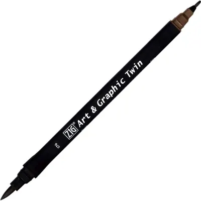 ZIG ART&amp;GRAPHIC TWIN TUT-80 076 DARK BROWN