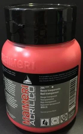 MAIMERI AKRİLİK BOYA ACRILICO SERİSİ 500 ML TRANSPARENT RED 934266