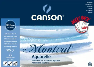 CANSON SULU BOYA BLOĞU MONTVAL 29.7x42 300 GR 100 SF 200006652