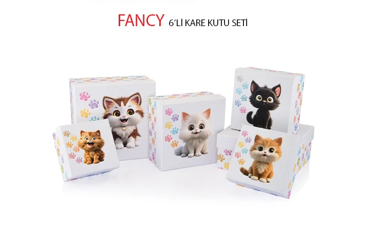 GIPTA KUTU SETİ 3 LÜ KARE FANCY BX27870