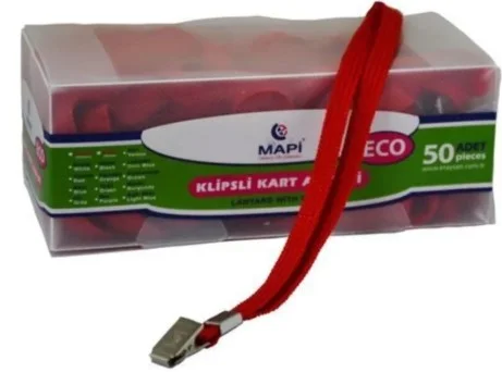 MAPİ ASKI İPİ ECO METAL KLİPS KIRMIZI 50Lİ 9102603