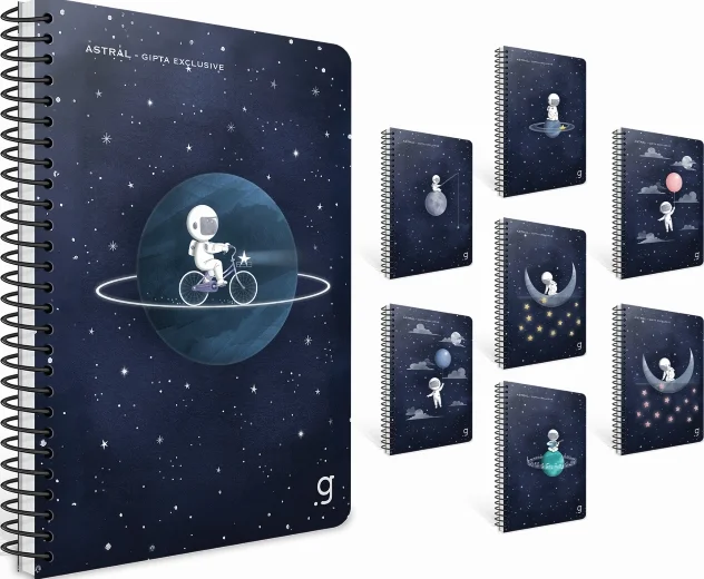 GIPTA DEFTER ASTRAL 17x24 SPİRALLİ KARTON KAPAK 80 YP ÇİZGİLİ 7406