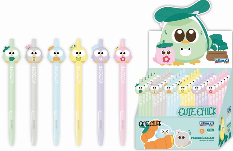 GIPTA VERSATİL KALEM CUTE CHICK 0.7 MM 24 LÜ 4-K190200-5001
