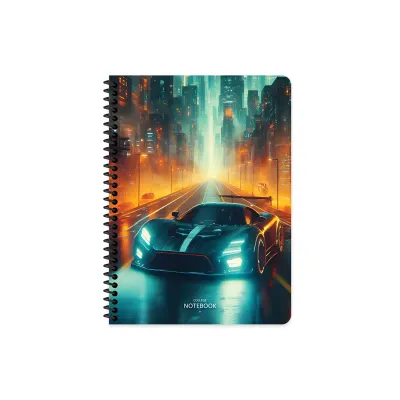 KESKİN DEFTER ARABALAR 16.5X22.5 SPİRALLİ KARTON KAPAK 80 YP. ÇİZGİLİ 387341-99