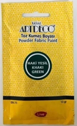 ARTDECO KUMAŞ BOYASI TOZ 13 GR TOZ HAKİ YEŞİL Y-010T-1131