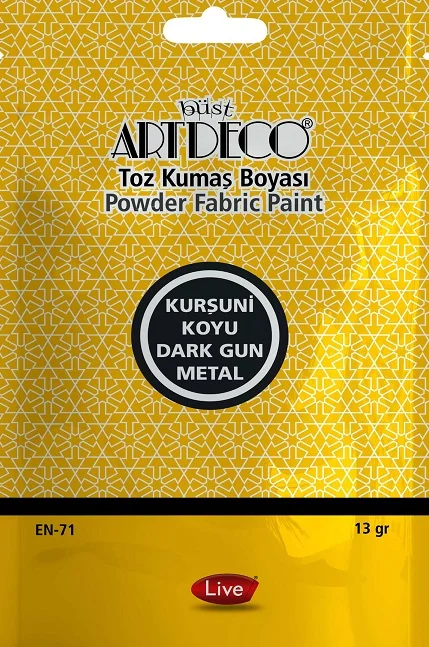 ARTDECO KUMAŞ BOYASI TOZ 13 GR TOZ KURŞUNİ KOYU Y-010T-1127