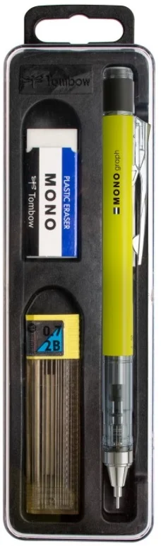 TOMBOW VERSATİL KALEM MONO GRAPH OKUL SETİ 0.7 NEON SARI KUTULU T-SH-MG 53R7.K3