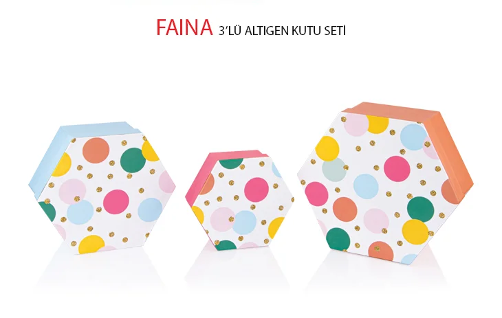 GIPTA KUTU SETİ 3 LÜ ALTIGEN FAINA BX28750