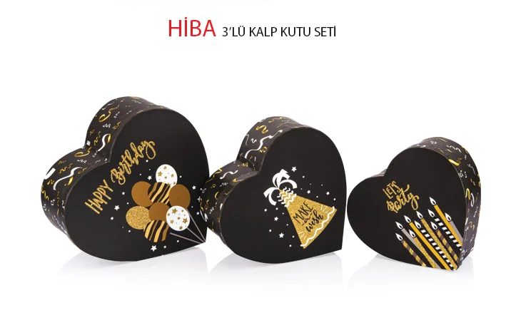 GIPTA KUTU SETİ 3 LÜ KALP HİBA BX28200