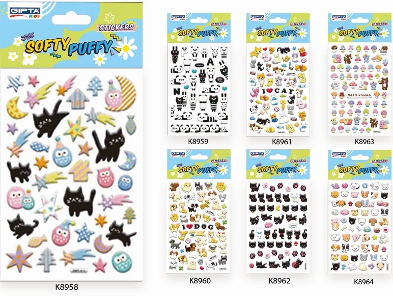 GIPTA STICKER  SOFT PUFY KABARTMALI 10.9x20.5 CM ART11 4-K896200-5001