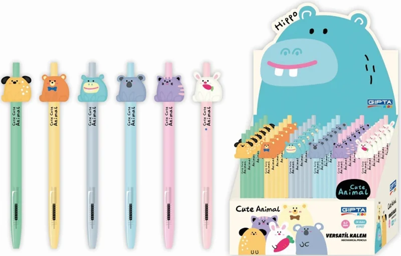 GIPTA VERSATİL KALEM  CUTE ANIMAL 0.7 MM 24 LÜ 4-K190700-5001