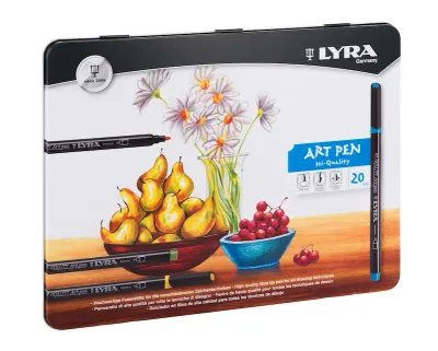 LYRA ÇİZİM KALEMİ HI QUALITY ART PEN 20 LI METAL KUTU L6751200