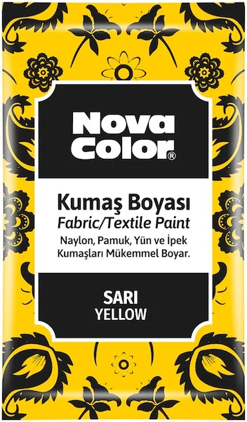 NOVA COLOR KUMAŞ BOYASI TOZ 12 GR SARI NC-900
