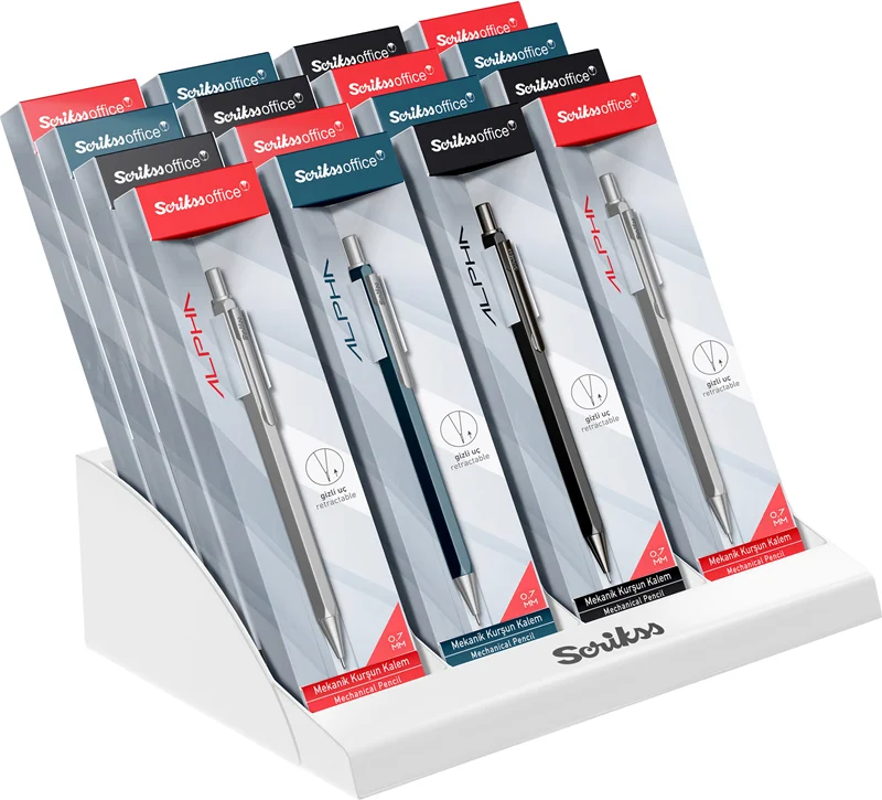 SCRIKSS OFFICE VERSATİL KALEM ALPHA 0.7 16 LI STAND