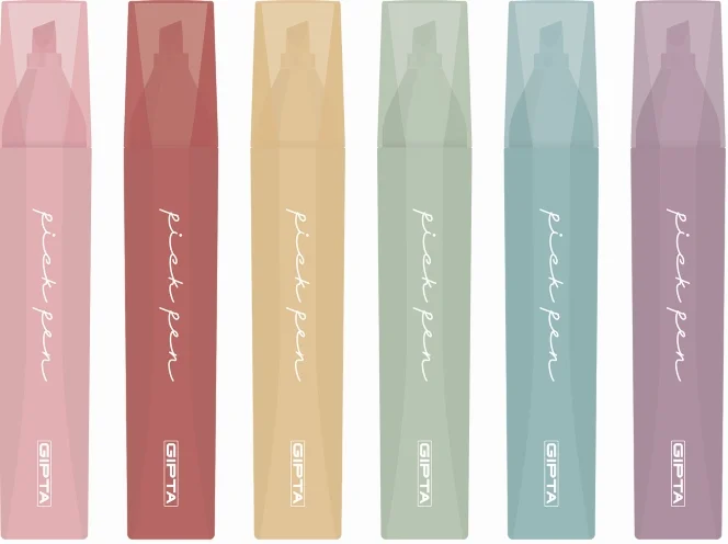 GIPTA FOSFORLU KALEM PICKPEN 6 RENK 48 Lİ STAND 4-F155000-5001