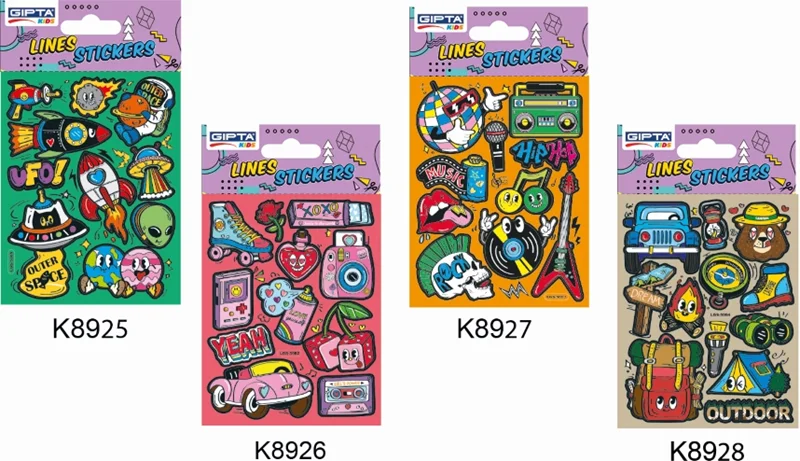 GIPTA STICKER  LINES 14,3x23,5CM DECORATE HOLOGRAM ART3 4-K892700-5001