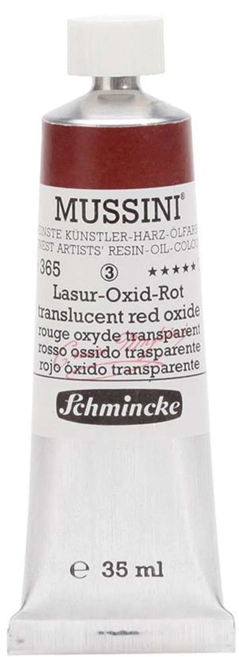 SCHMİNCKE MUSSİNİ ARTİST YAĞLI BOYA 35 ML SERİ 3 365 TRANSLUCENT RED OXİDE 10365009