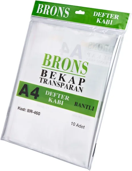 BRONS DEFTER KABI A4 ŞEFFAF BANTLI 10 LU BR-460