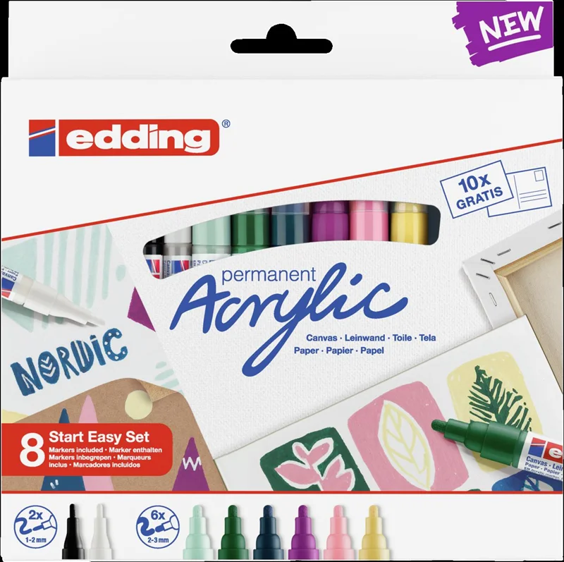 EDDING AKRİLİK KOLAY BAŞLANGIÇ SETİ NORDIC EDAKRILIKK899