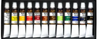 MARIES AKRİLİK BOYA SETİ 12 ML 12 Lİ 812B