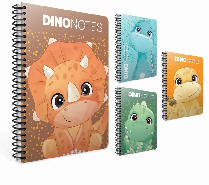 GIPTA DEFTER DINO NOTES A4 SPİRALLİ KARTON KAPAK 80 YP. ÇİZGİLİ 7182