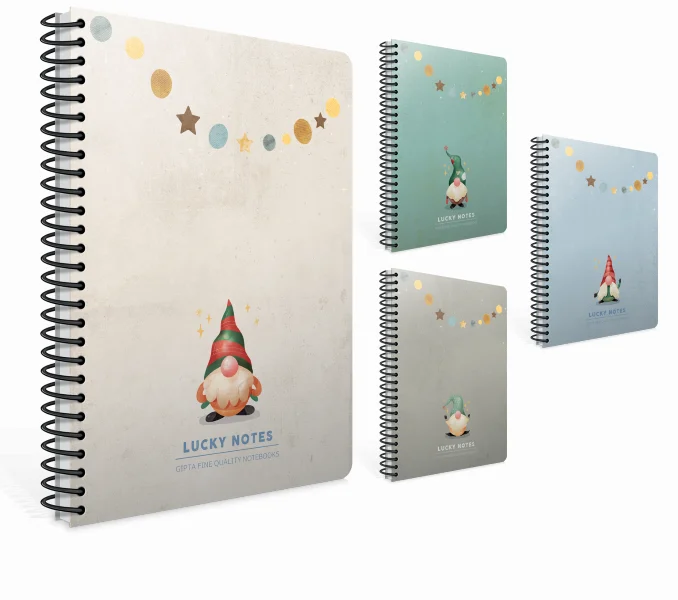 GIPTA DEFTER LUCKY NOTES A4 SPİRALLİ KARTON KAPAK 80 YP. ÇİZGİLİ 6250