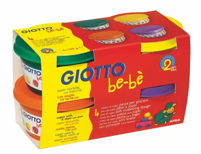 GIOTTO OYUN HAMURU BEBE 4 RENK x 100 GR (SARI-YEŞİL-TURUNCU-MOR) 464903