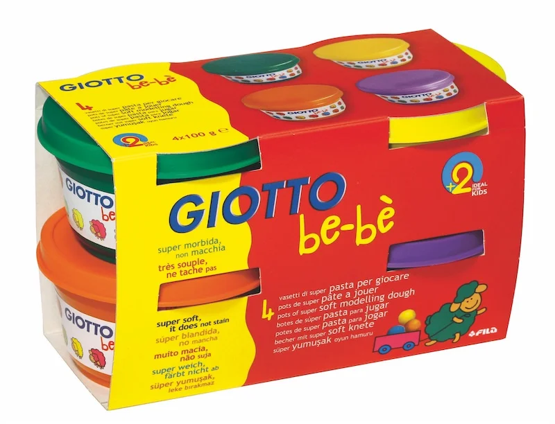 GIOTTO OYUN HAMURU BEBE 4 RENK x 100 GR (SARI-YEŞİL-TURUNCU-MOR) 464903