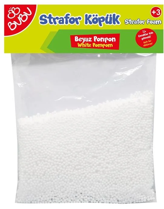 BU-BU STRAFOR KÖPÜK BEYAZ PONPON BUBU-KP0037